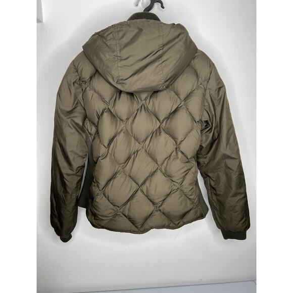 Vintage Bauer Down Eddie Bauer Jacket Green Olive Women's Full Zip Size Large - Picture 2 of 12